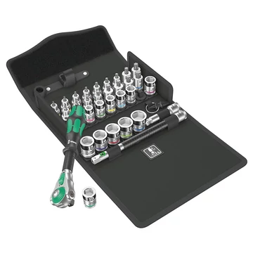 WERA 8100 SB All-In Zyklop Speed Racsnis hajtókar 3/8&quot;x199mm + dugókulcs készlet 35 részes