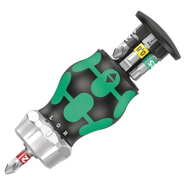 WERA Kraftform Kompakt Stubby magazine RA 1 Racsnis, marokcsavarhúzó bitkészlettel, 1/4&quot;, 6db-os