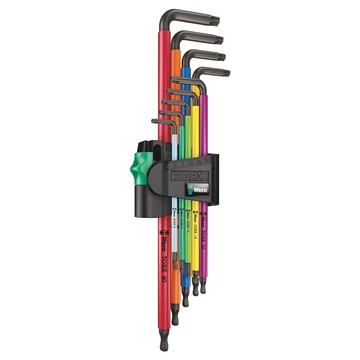 WERA 967/9 Hosszított imbuszkulcs készlet TORX 9 részes (T8-T40)