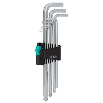 WERA 950/9 Hosszított imbuszkulcs készlet krómozott 9 részes (1,5-10mm)