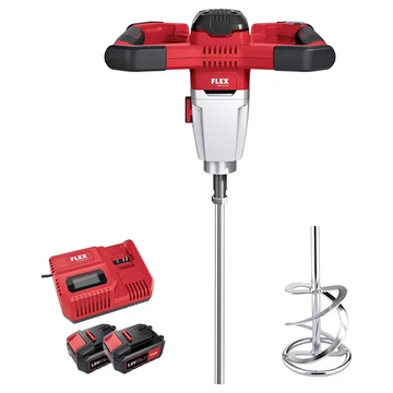 FLEX MXE 18.0 EC 5.0 Ah SET WR2 120 Akkus keverőgép 120mm (2x5,0Ah/18V) ( 495.972)