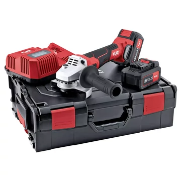 FLEX LB 125 18.0 EC SET Akkus sarokcsiszoló 125mm, L-BOXX (2x5,0Ah/18V) (499.331)