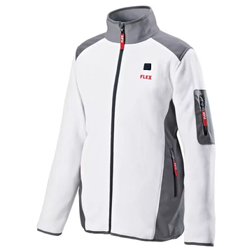 FLEX TF WHITE M MEN Akkus fűthető gyapjú polár pulóver (M) (10,8V/18V) (Akku és töltő nélkül!)