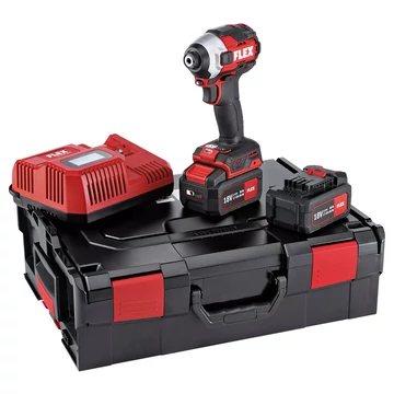 FLEX ID 1/4" 18.0-EC HD / 5.0 Set Akkus ütvecsavarozó, L-BOXX (1/4" 237Nm) (2x5,0Ah/18V) (520.771)
