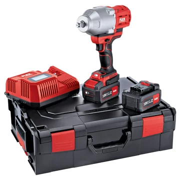 FLEX IW 1/2" 950 18.0-EC 5.0/Set Akkus ütvecsavarozó, L-BOXX (1/2" 950Nm) (2x5,0Ah/18V)