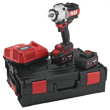 FLEX IW 1/2" 1500 18-EC/5.0 SET Akkus ütvecsavarozó L-BOXX (1/2" 1500Nm) (2x5,0Ah/18V) (532.065)