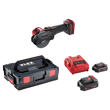 FLEX LBE 76 12-EC / 2,5 AH Akkus mini sarokcsiszoló 76mm kofferben (2x2,5Ah/12V)