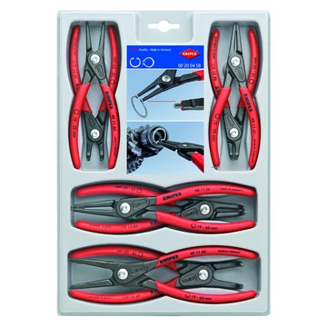 KNIPEX Precíziós Seeger-gyűrű fogó készlet 8db-os (00 20 04 SB)