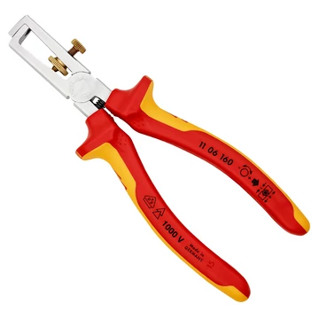 KNIPEX Huzalcsupaszító (blankoló) fogó nyitórugóval, univerzális 160mm (11 06 160)