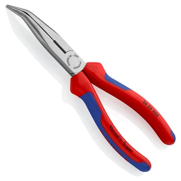 KNIPEX Fél-kerek csőrű fogó vágóéllel (gólyacsőr fogó) 200mm (26 22 200)