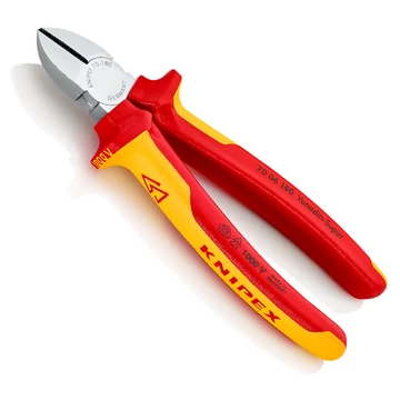 KNIPEX SZIGETELT Oldalcsípő fogó 180mm (70 06 180)