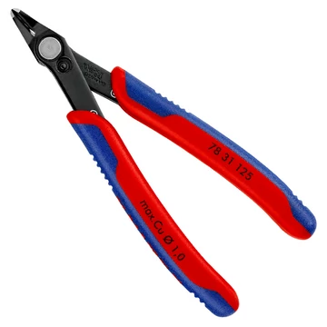 KNIPEX Electronic-Super-Knips Elektronikai oldalcsípő fogó, barnított 125mm (7831125)