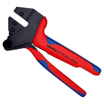 KNIPEX Krimpelő-rendszerfogó cserélhető krimp profilokhoz (betét nélkül) 200mm (97 43 200 A)