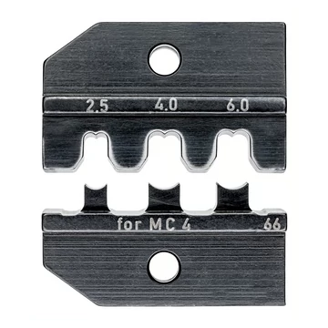 KNIPEX Krimpelő szerszám betét MC4 (Multi-Contact) szolárkábel csatlakozókhoz 2,5-6,0mm2 (97 49 66)