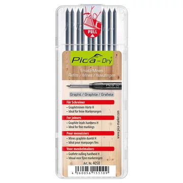 PICA DRY Ács jelölőmarker betét, 2H grafit 2,8x125mm 10db (Szürke) (4050)