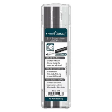 PICA BIG DRY Jelölőmarker betét 2B grafit 2x5x150mm 12db (Grafit/Fehér) (6040)