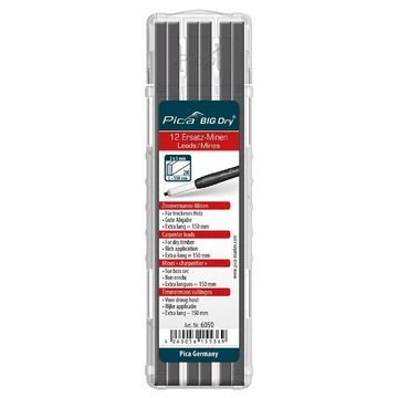 PICA BIG DRY Ács jelölőmarker betét 2H grafit 2x5x150mm 12db (Fekete) (6050)