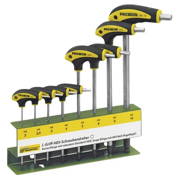 PROXXON T-szárú imbuszkulcs készlet HX2-10, 8db-os