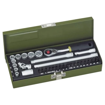 PROXXON Dugókulcs -és bitkészlet 1/4&quot;, 5-13mm, 32db-os