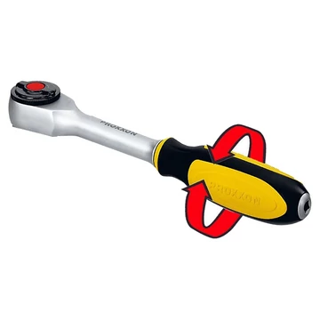 PROXXON 1/4&quot; Irányváltós, racsnis hajtókar ROTARY-forgó nyéllel,, 52fog