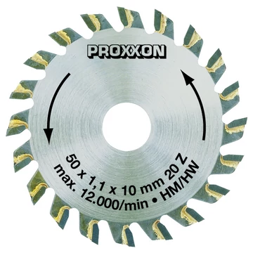 PROXXON Keményfém hegyű vágótárcsa T20, 50x1,1x10mm