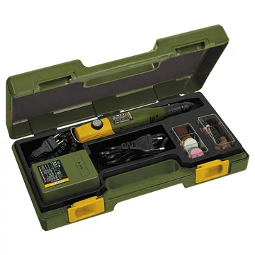 PROXXON MICROMOT 60/EF Maró/fúrógép 40W/12-18V + hálózati adapter + 43db fúró- és marószár