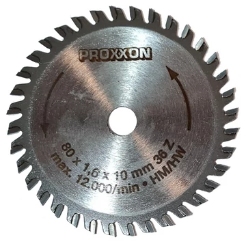 PROXXON Körfűrészlap keményfém heggyel, T36, 80x1,6x10mm
