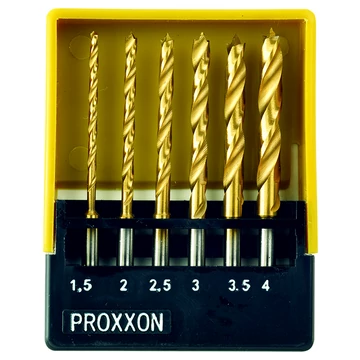 PROXXON Spirálfúró készlet központosító tüskével, 1,5-4mm, 6db-os