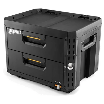 TOUGHBUILT StackTech XL 2 Zárható szerszámosláda, 2 fiókos, 560x430x420mm