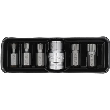 YATO Spline (sűrű torx-XZN) bit készlet 6 részes 1/2&quot; (YT-0414)