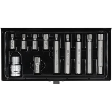 YATO Spline (sűrű torx-XZN) bit készlet 11 részes 1/2&quot; 3/8&quot; (YT-0415)