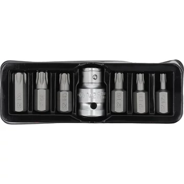 YATO Torx (furatos) bit készlet 7 részes 1/2&quot; 3/8&quot; (YT-0416)