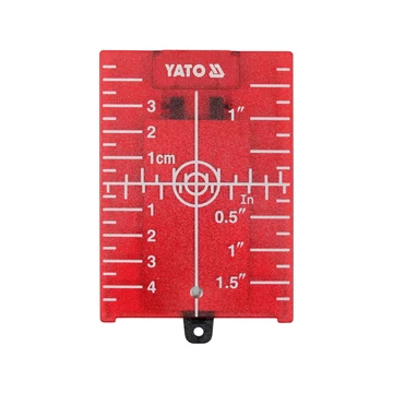 YATO Vörös, lézer szintező célkártya mágnessel 75x105x3,2mm (YT-30464)