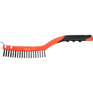 YATO Drótkefe 3 soros acél sörtével 340mm (YT-6331)