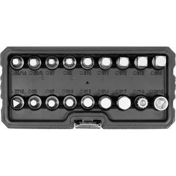 YATO Acél olajleeresztő kulcs készlet 18db-os (YT-05991)
