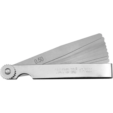 YATO Hézagmérő 10 pengés (0,05-0,5mm) (YT-7222)