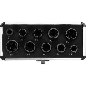YATO Roncsolt csavarfej leszedő készlet 3/8&quot; 9-19mm 10db-os (YT-06031)