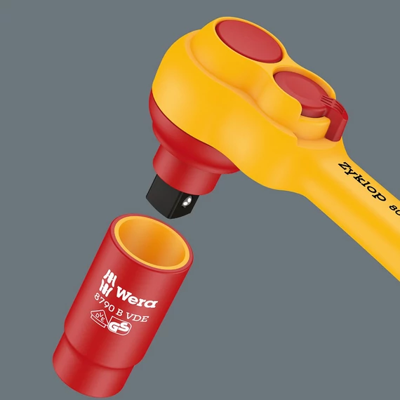WERA 8100 SB VDE Zyklop Szigetelt dugókulcs készlet 17 részes, 3/8