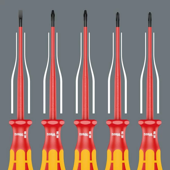 WERA 160 IS VDE Szigetelt csavarhúzó vékony szárral, lapos, 0,6x3,5x100mm
