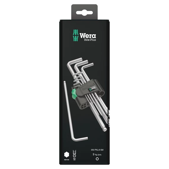 WERA 950/9 Hosszított imbuszkulcs készlet krómozott 9 részes (1,5-10mm)