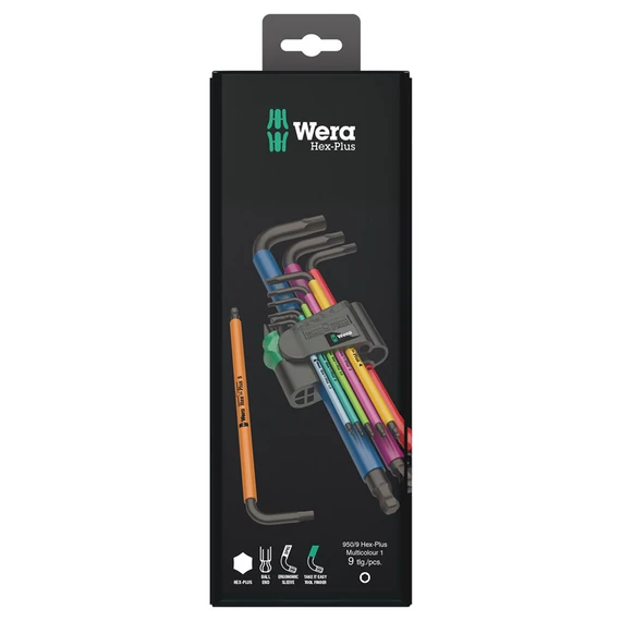 WERA 950/9 Hosszított imbuszkulcs készlet 9 részes (1,5-10mm)