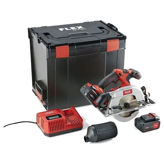 FLEX CS 62 18.0-EC/5,0 Ah Akkus körfűrész, L-BOXX 165mm (2x5,0Ah/18V) (454.028)