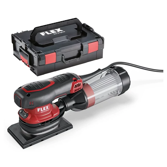 FLEX OSE 2-80 EC SET Rezgőcsiszoló sebességszabályozással, L-BOXX (260W/80x130mm) (468.924)