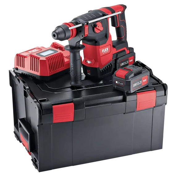 FLEX CHE 2-26 18.0-EC Akkus fúrókalapács, L-BOXX (2x5,0Ah/18V)