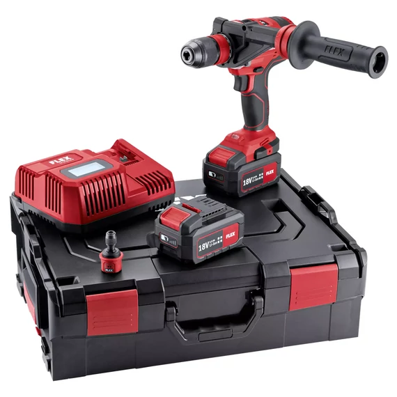 FLEX DD 4G 18.0-EC/5.0 SET Akkus fúró-csavarbehajtó, L-BOXX (2x5,0Ah/18V) (482.757)
