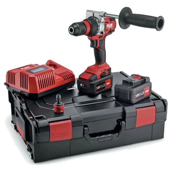 FLEX DD 2G 18.0-EC 5.0 SET Akkus fúró-csavarozó, L-BOXX (2x5,0Ah/18V) (504.890)