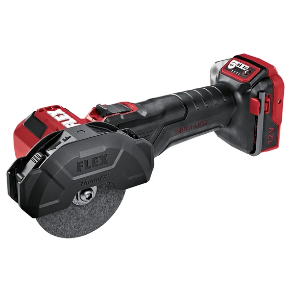 FLEX LBE 76 12-EC Akkus mini sarokcsiszoló 76mm L-BOXX (12V) (Akku és töltő nélkül!)