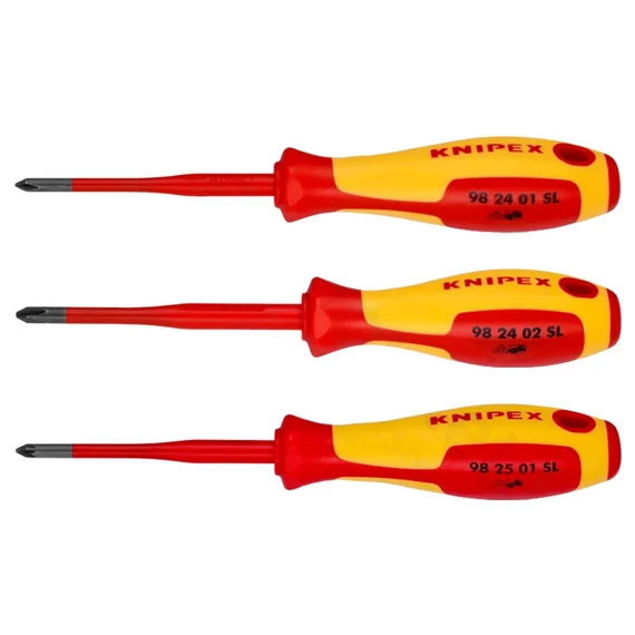 KNIPEX VDE Csavarhúzó készlet egyhornyú/Phillips/Pozidriv 6db-os (002012V04)