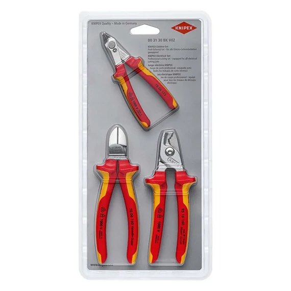 KNIPEX Super-Knips Elektromos fogó készlet 3db-os (00 31 30 BK V02)