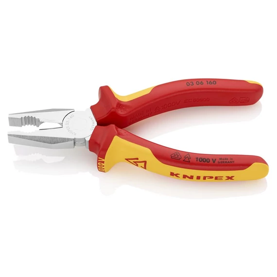 KNIPEX Szigetelt kombinált fogó 160mm (03 06 160)